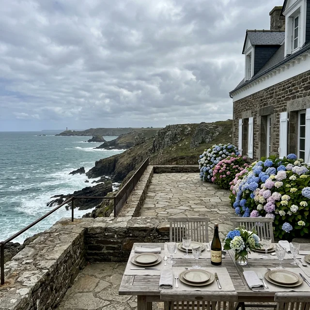 Vue mer depuis la terrasse — Bretagne